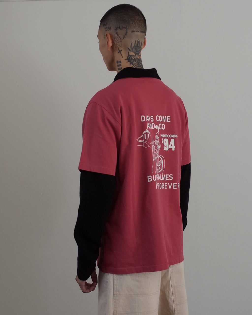Palmes Forever Pocket Tee - Red