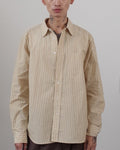 Works and Days Stripe Vintage Shirt - Yellow