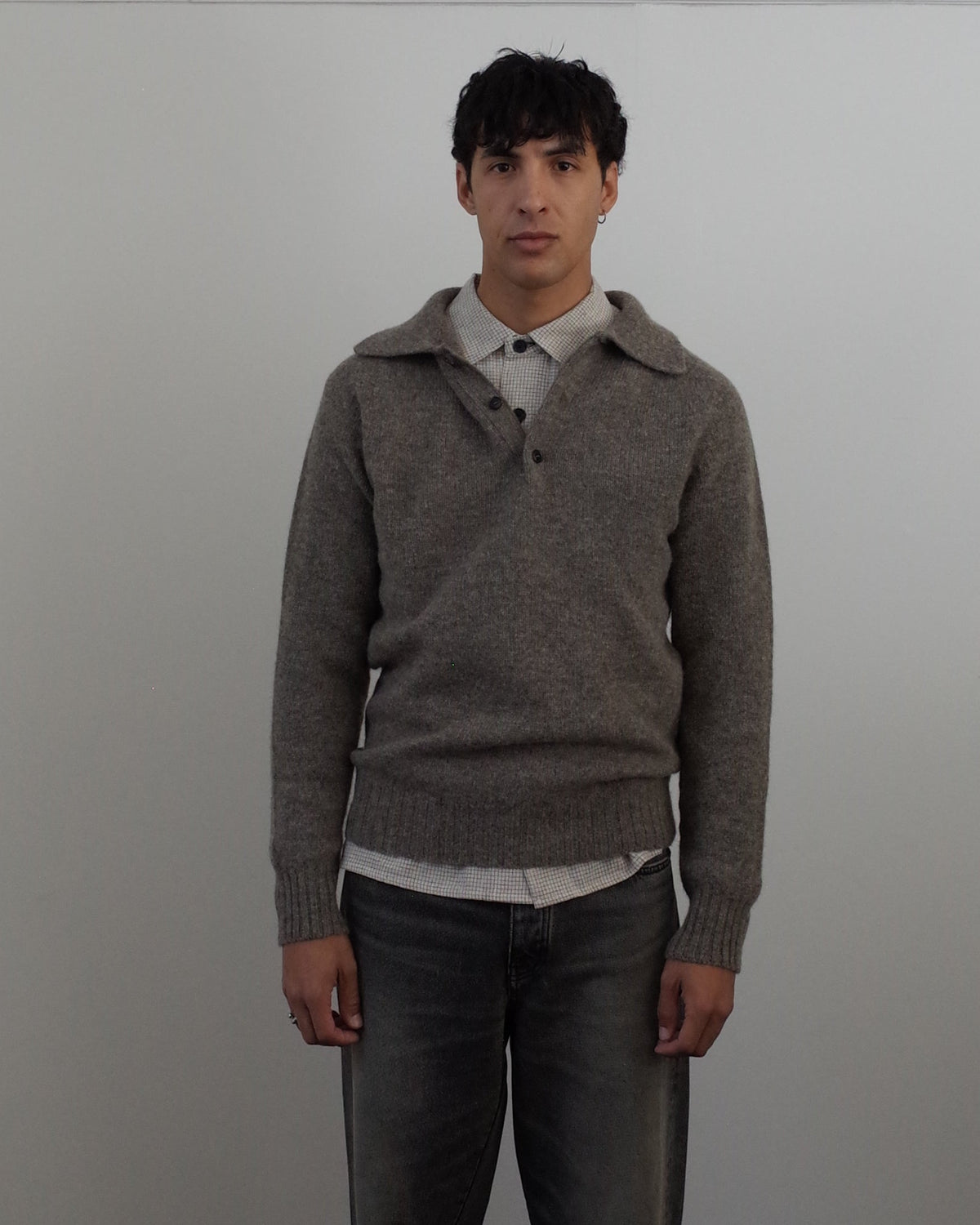 Fields of Necessity Clean Wool Polo - Taupe