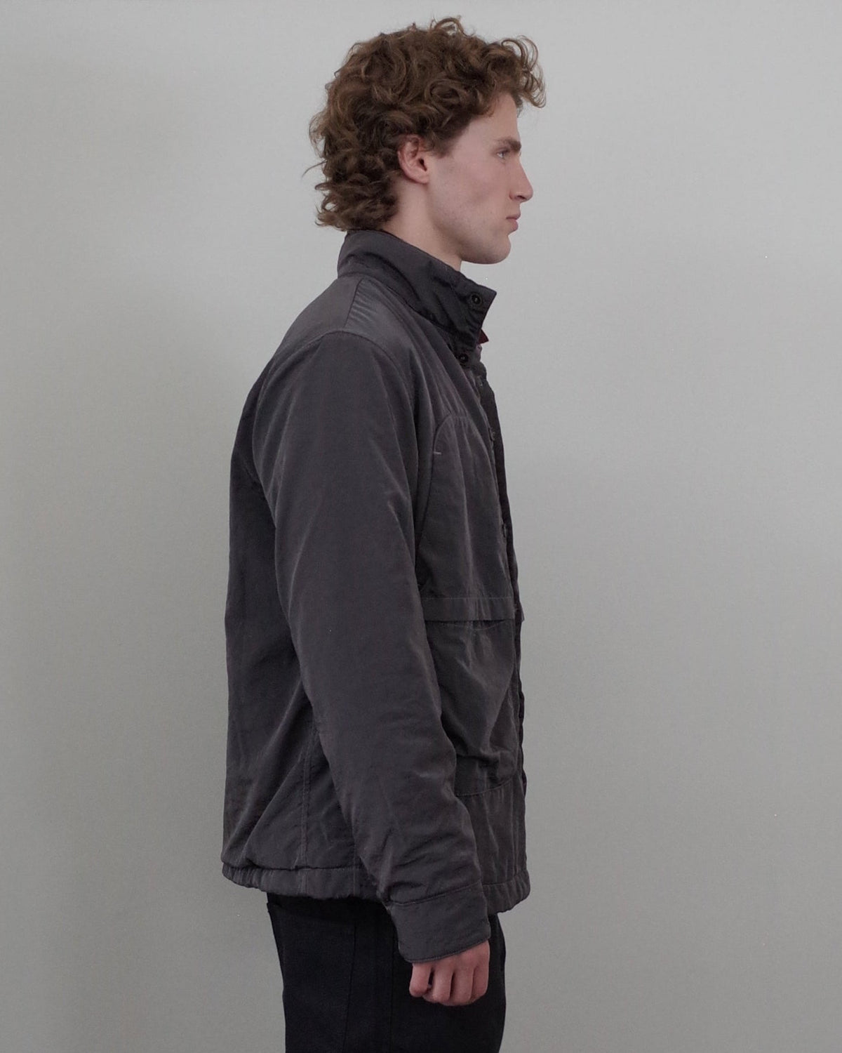 Ranra Epitome Canvas Nylon Padded Overshirt - Grey