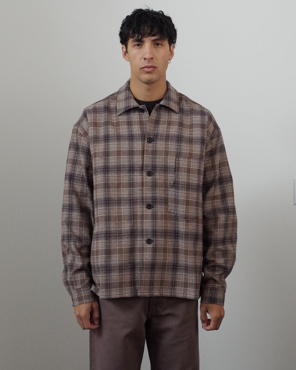 SK Manor Hill Task Shirt Jacket - Brown Plaid