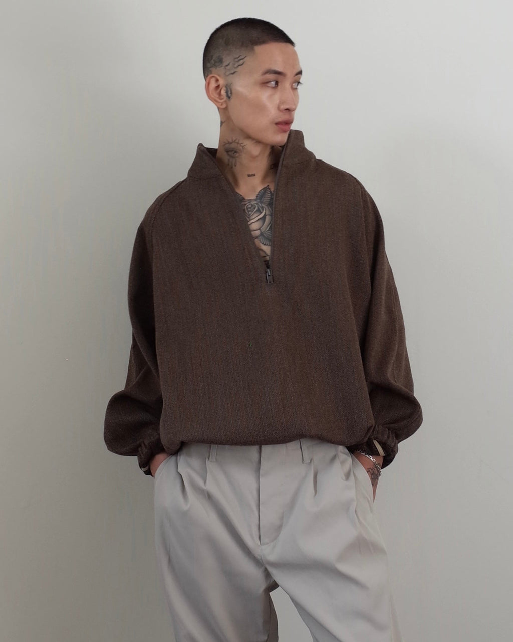 Colbo Half Zip - Brown