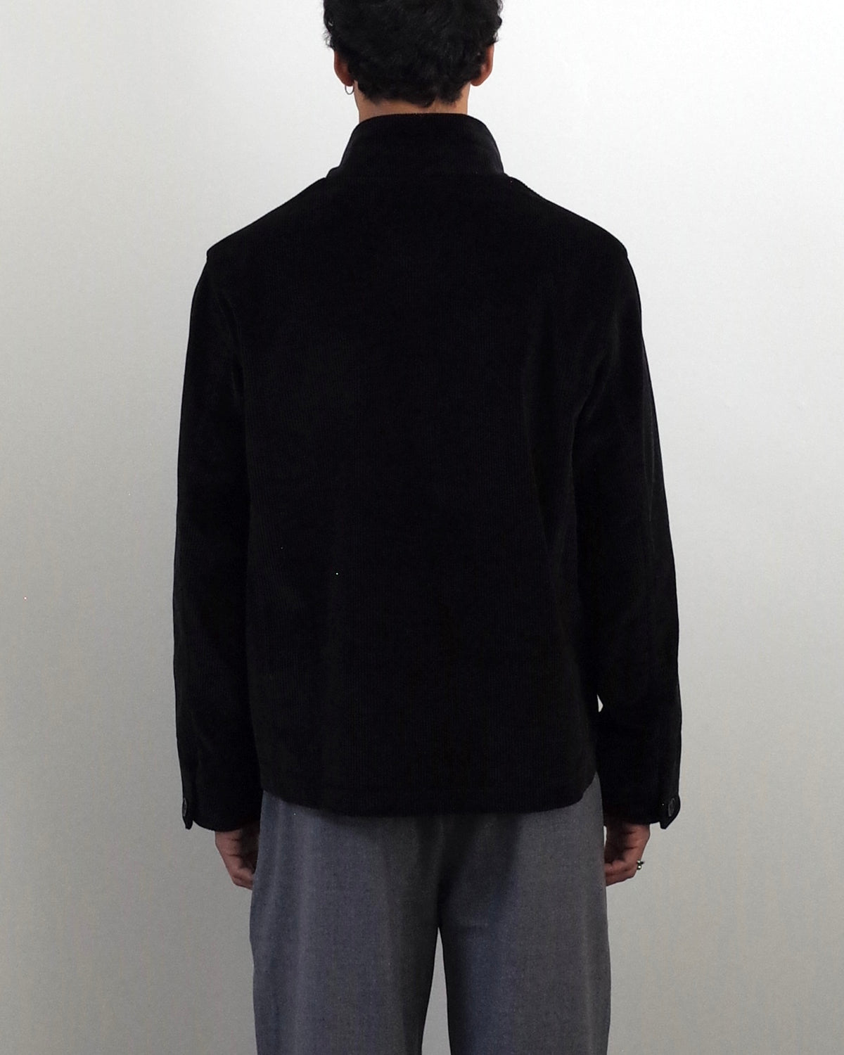 Fields of Necessity Stand Collar Work Jacket - Black