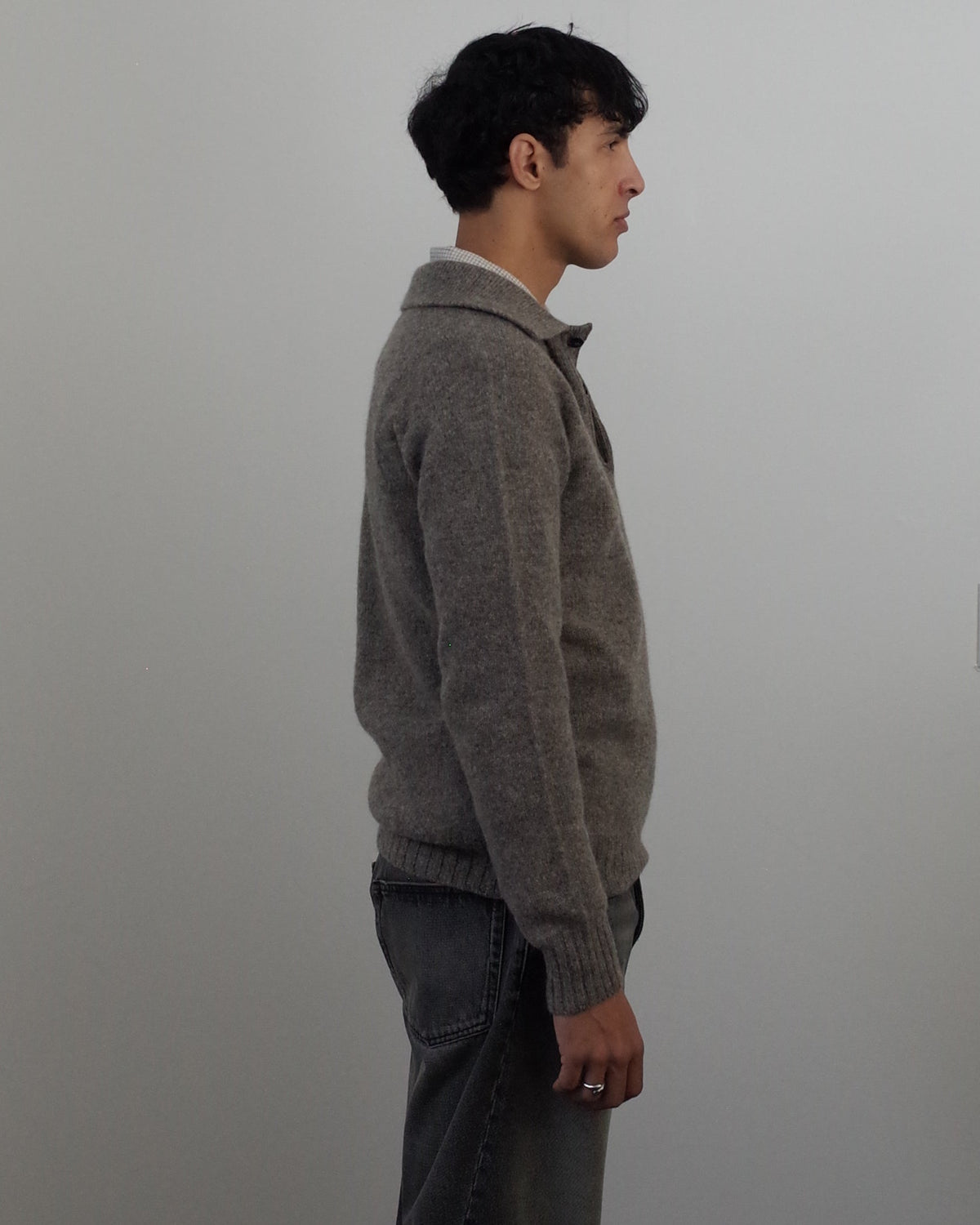 Fields of Necessity Clean Wool Polo - Taupe