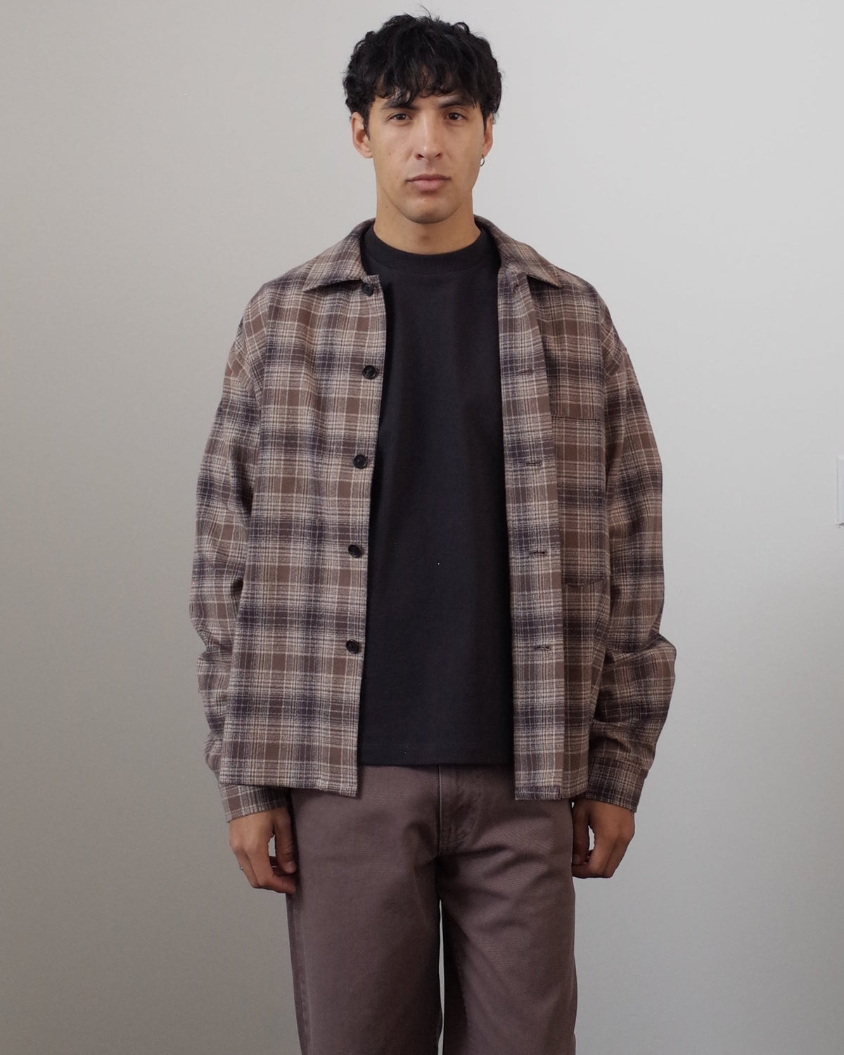 SK Manor Hill Task Shirt Jacket - Brown Plaid