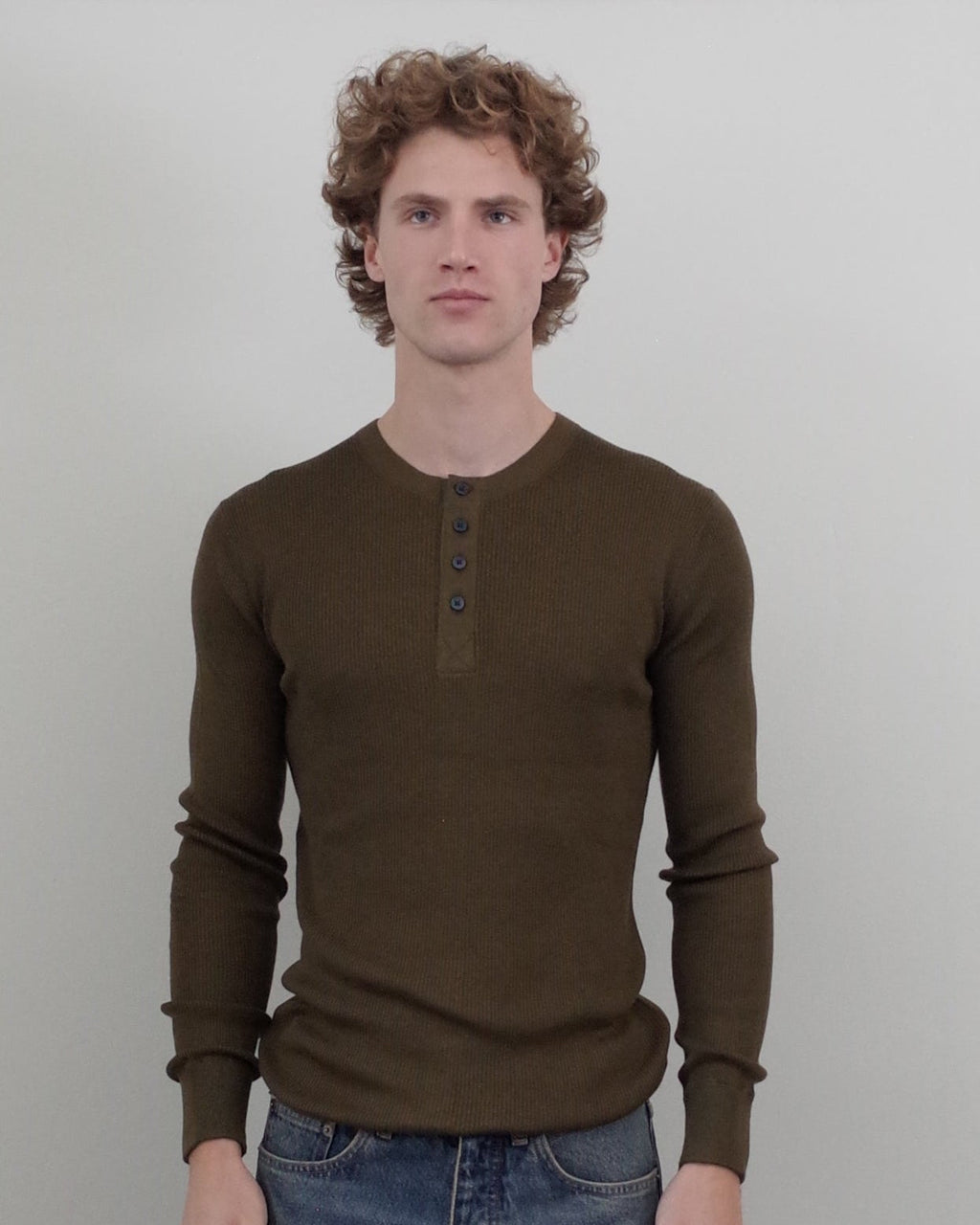 Simkhai Hezekiah Classic Henley - Olive