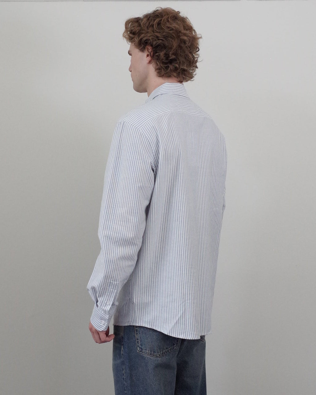 Palmes Deuce Oxford Shirt - Light Blue Stripe