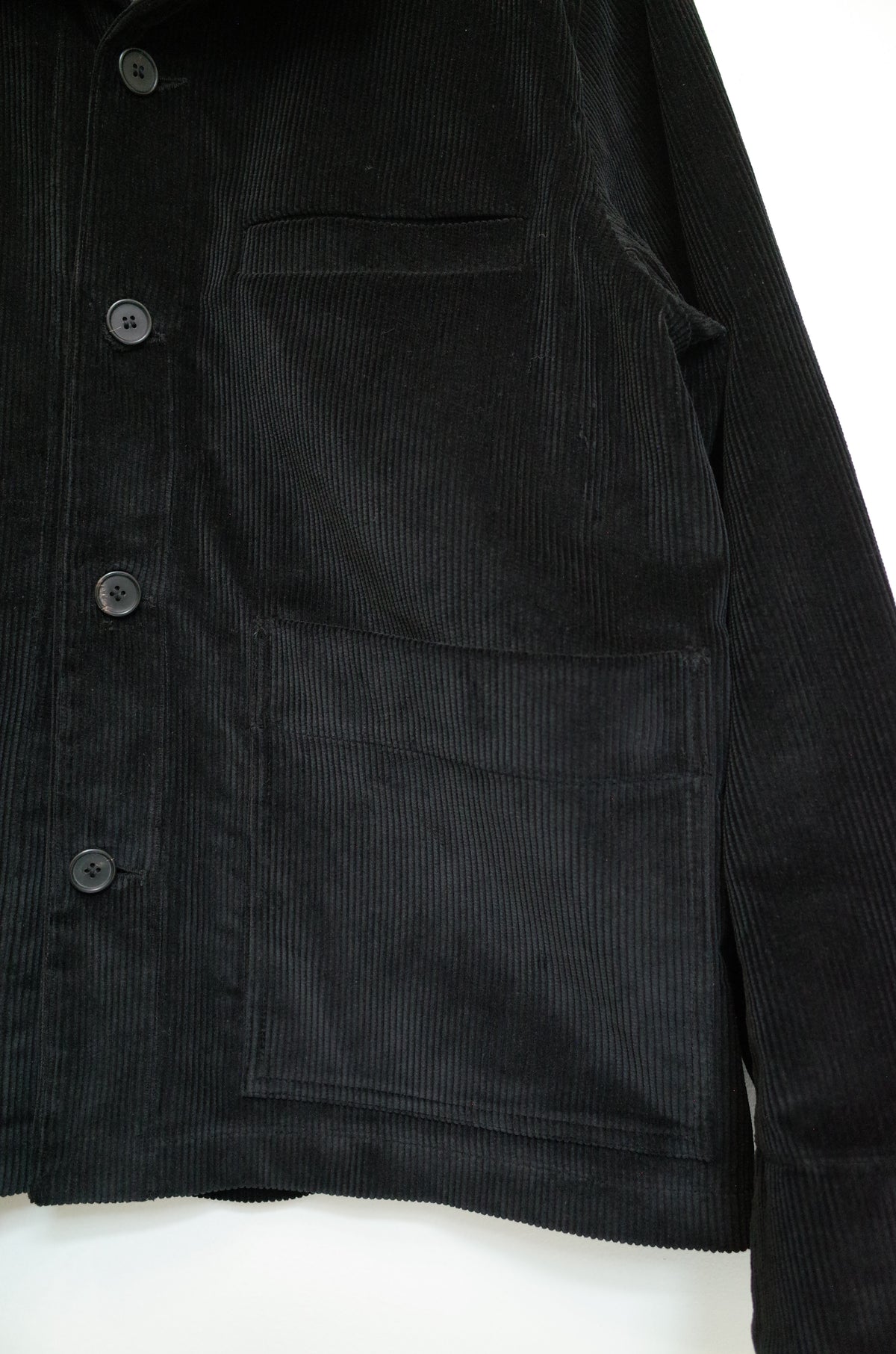 Fields of Necessity Stand Collar Work Jacket - Black