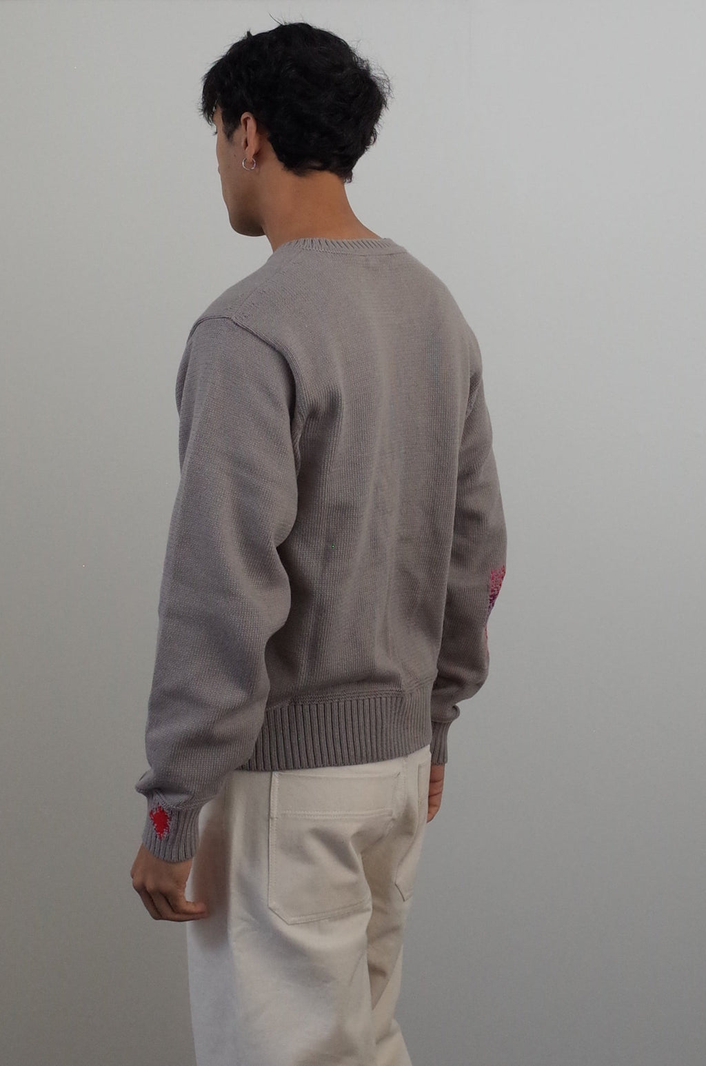 SK Manor Hill Patchwork Sweater - Grey