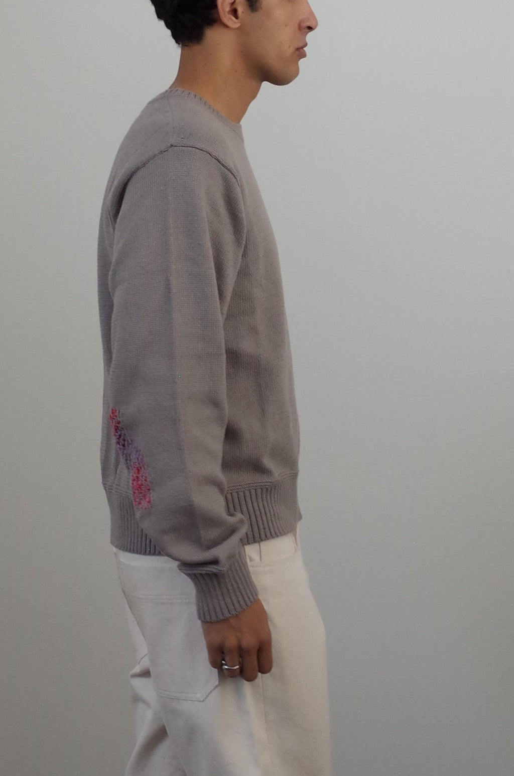 SK Manor Hill Patchwork Sweater - Grey