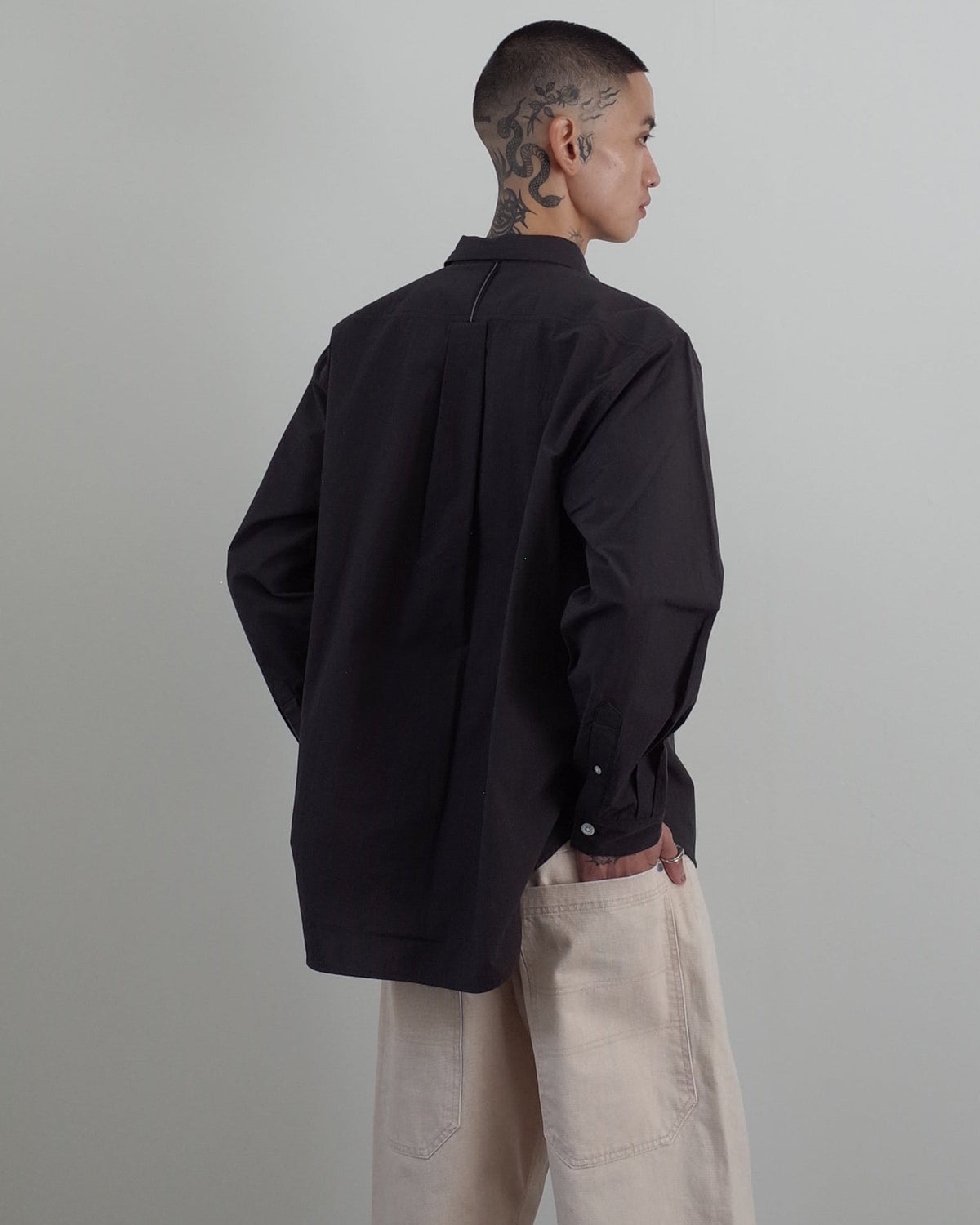 Works and Days Washed Cotton Shirt - Black